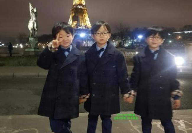 宋家三胞胎近照曝光 十分罕见合照令人欣喜小男神气息尽显