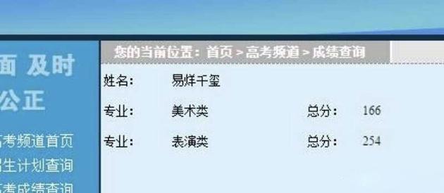 易烊千玺联考成绩曝光 千玺艺考成绩曝光特别会选择哪所大学