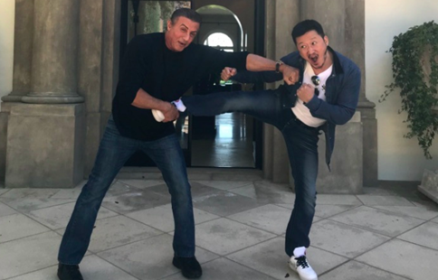 吴京晒和史泰龙合照 两人要合作《敢死队4》?