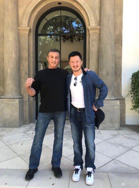 吴京晒和史泰龙合照 两人要合作《敢死队4》?
