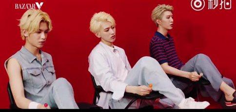 偶像练习生九人拍摄时尚芭莎 蔡徐坤站C位