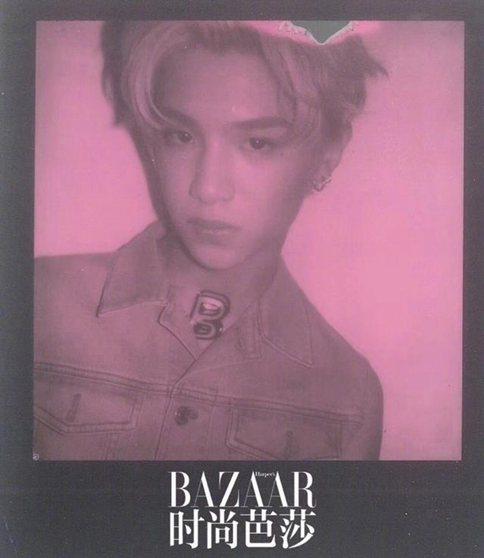 偶像练习生九人拍摄时尚芭莎 蔡徐坤站C位