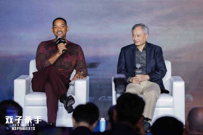 《双子杀手》中国首映李安打造最贵男演员威尔史密斯玩嗨了