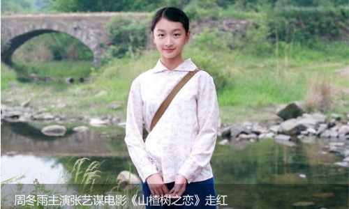 周冬雨张艺谋首次合作山楂树之恋也是让小黄鸭在演艺圈开始受到关注的关键